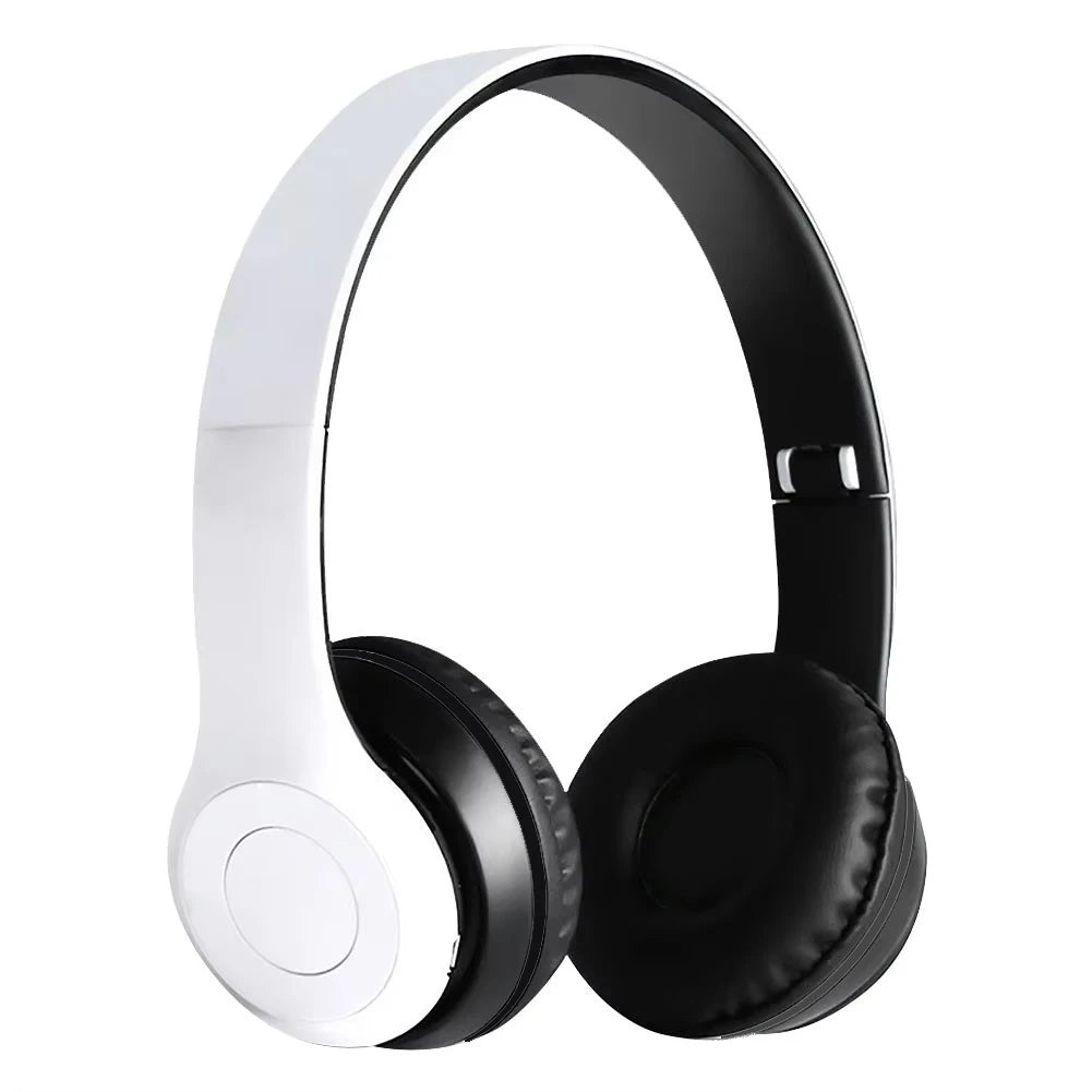 Fones de ouvido sem fio Bluetooth P47 - Fones de ouvido supra-auriculares dobráveis ​​com graves estéreo HiFi