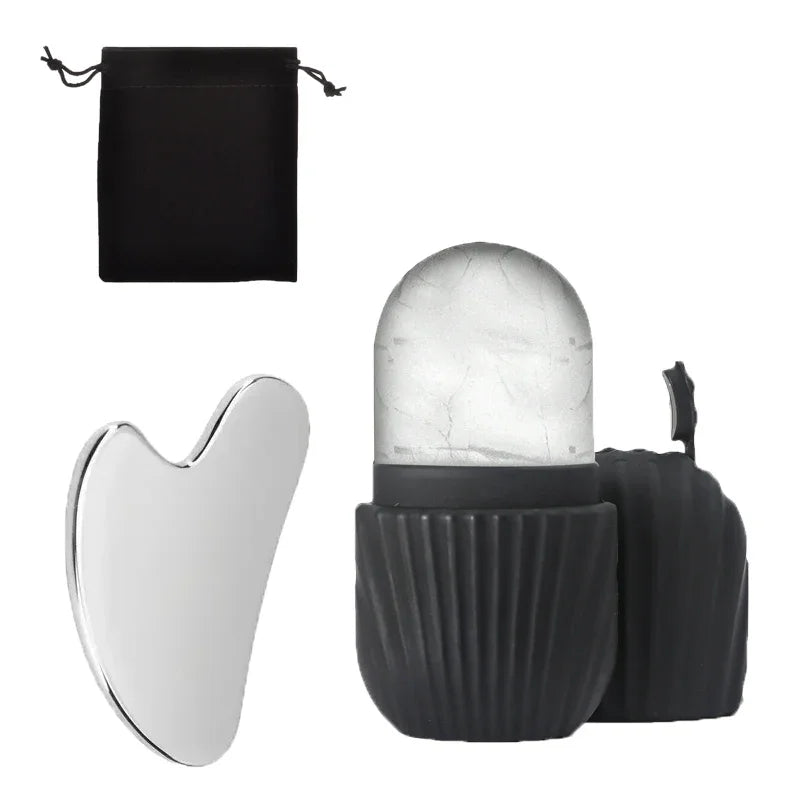 Ice Facial Roller Set – Stainless Steel De-Puffing Facial Tool