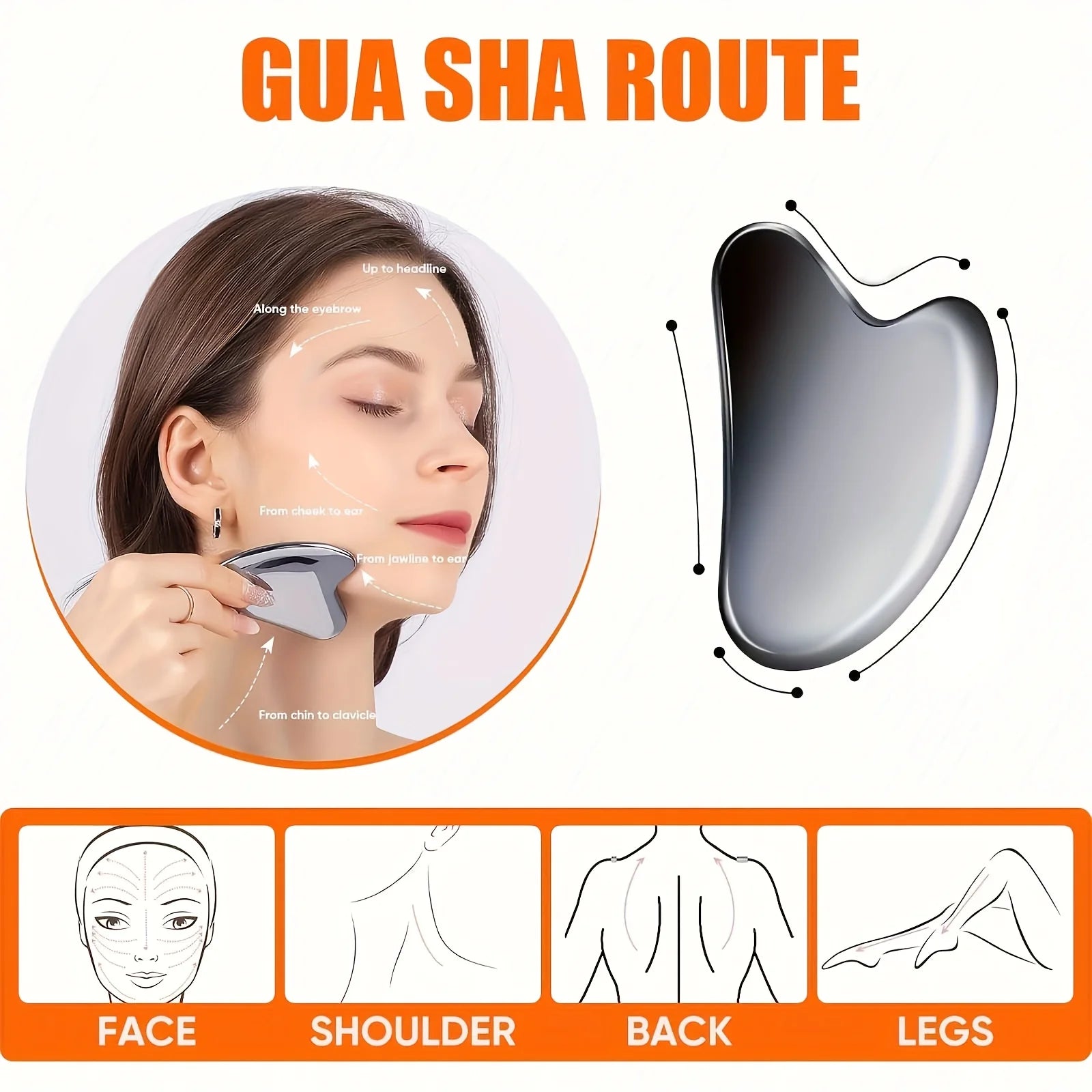 Stainless Steel Dolphin Gua Sha Facial Massage Tool