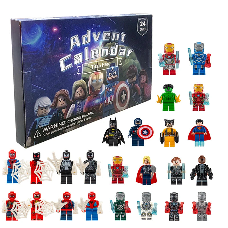 Calendário do Advento Marvel com 24 miniaturas de super-heróis