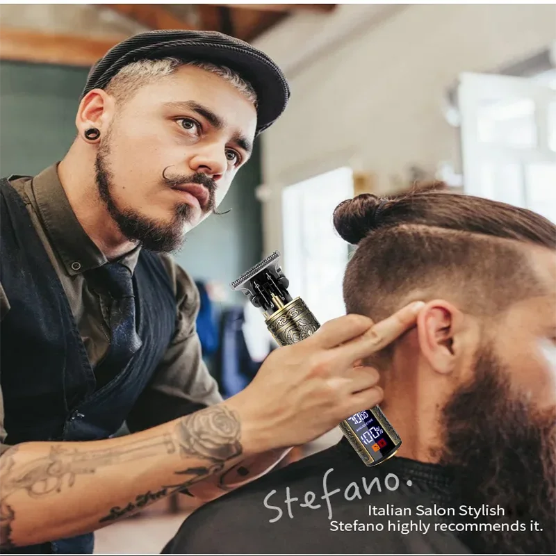 T9 Electric Hair Trimmer - USB Rechargeable Professional Clipper for 0mm Bald Fades