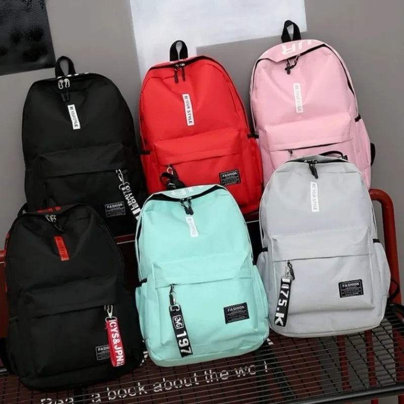 Mochila escolar estilo coreano - Mochila grande para estudantes, homens e mulheres.