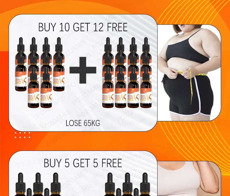 Óleo Essencial Emagrecedor - Óleo Corporal Natural para Queimar Gordura e Perder Peso
