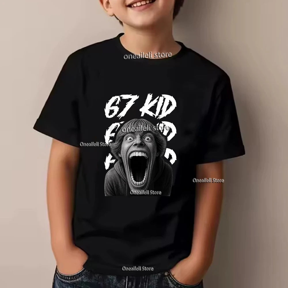 Summer Kids Cotton T-Shirt Funny Graphic Tee