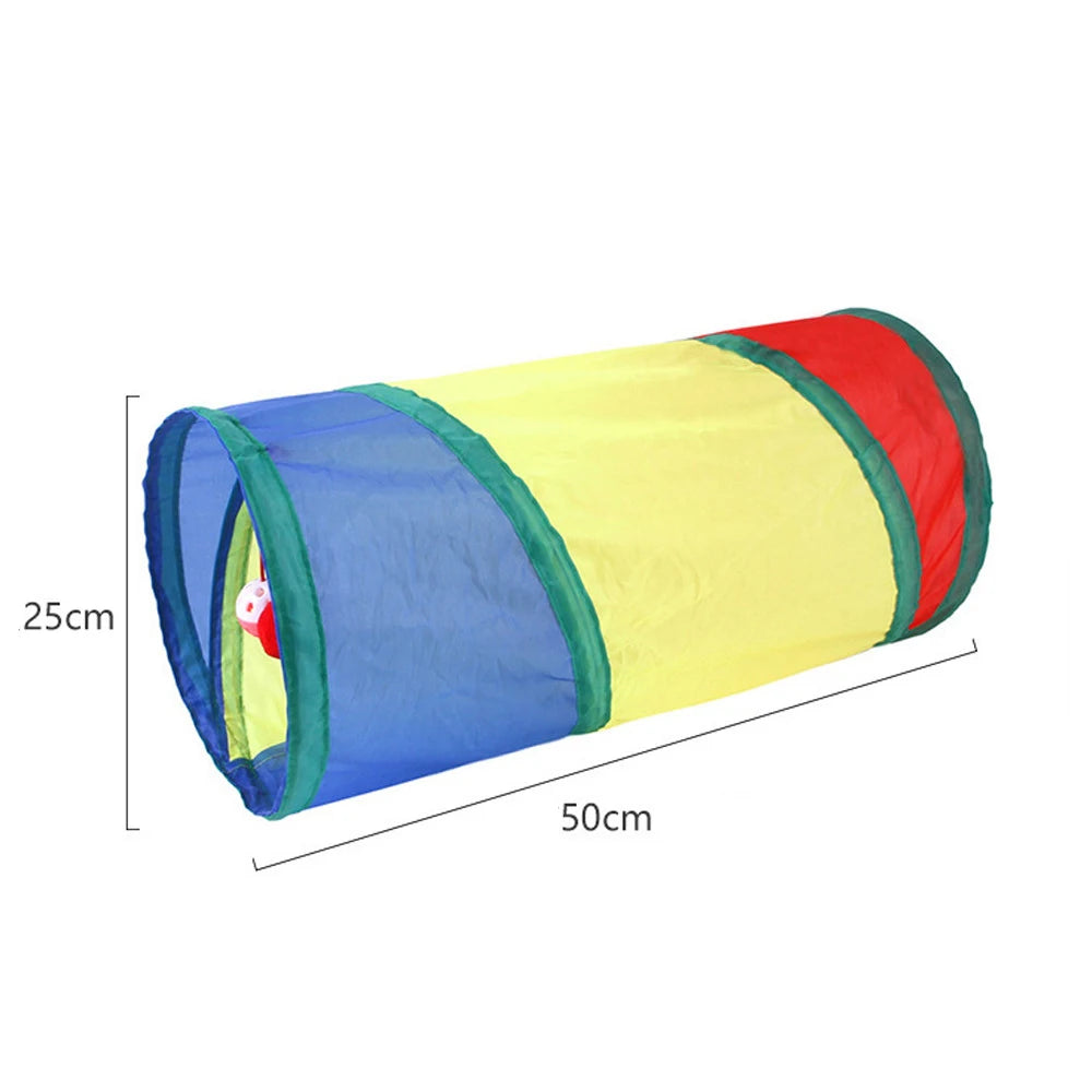 Túnel de Brinquedo para Gatos – Tubo Dobrável para Exercícios em Ambientes Internos e Externos
