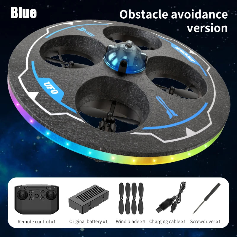 Mini Drone UFO MX85 para Crianças - Desvio Inteligente de Obstáculos, Design Seguro de Espuma (50g)