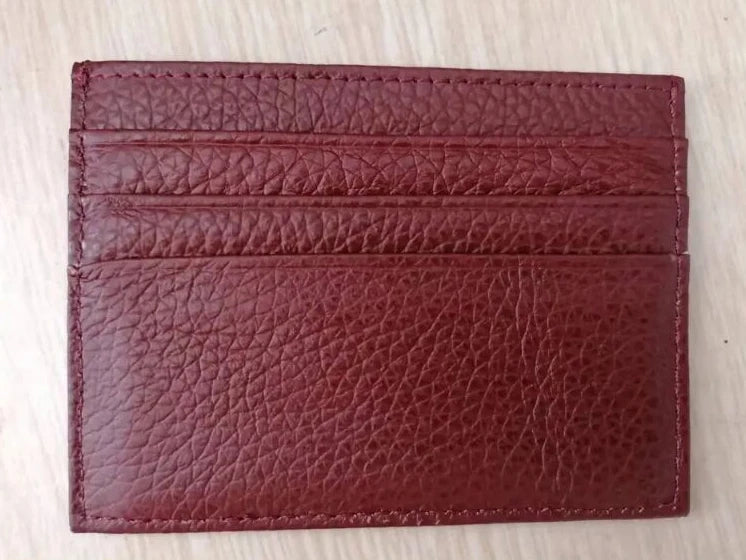 Custom Logo Leather Card Holder – Slim Wallet
