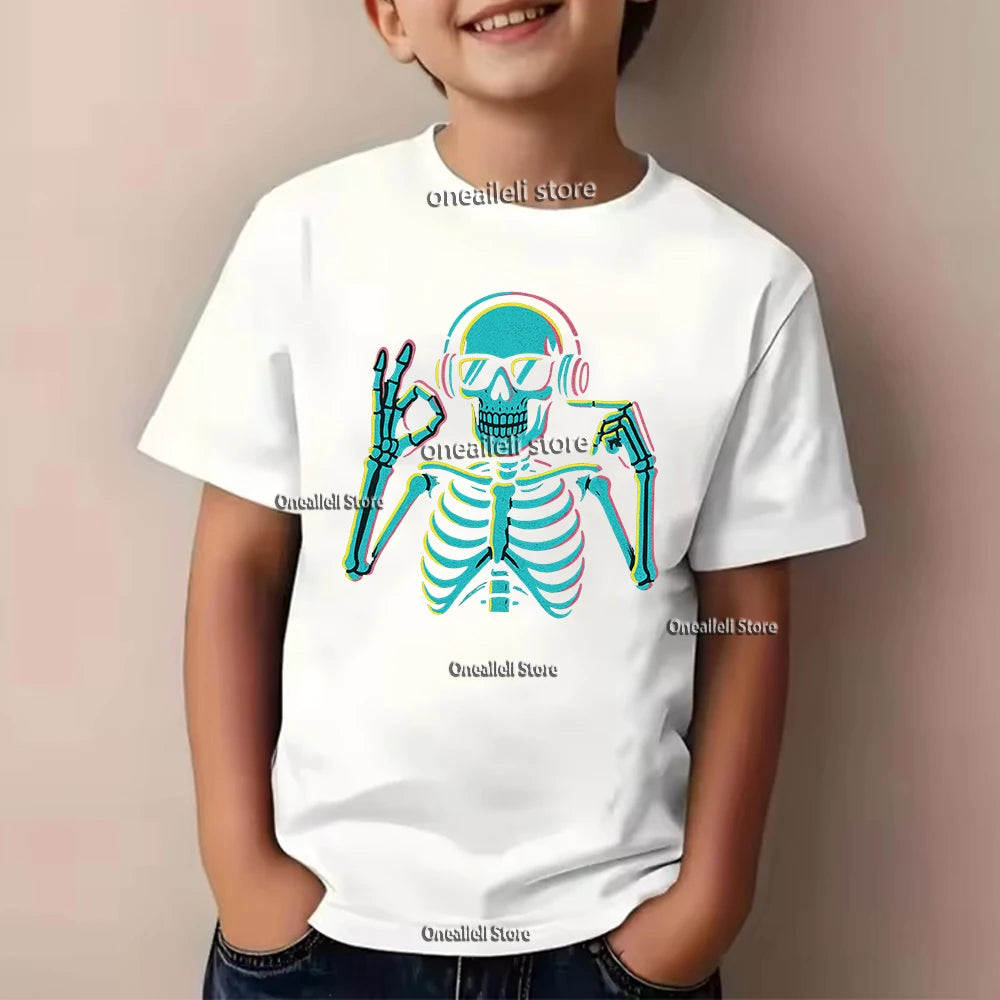 Summer Kids Cotton T-Shirt Funny Graphic Tee