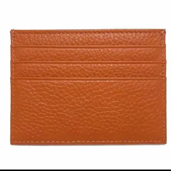 Custom Logo Leather Card Holder – Slim Wallet