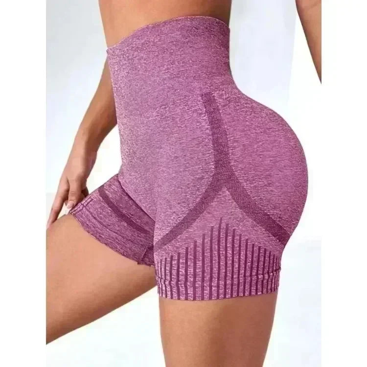 Shorts de Yoga Feminino Cintura Alta Treino Fitness Yoga Levanta Bumbum Shorts de Fitness Feminino Yoga Academia Corrida Calças Curtas Esportivas