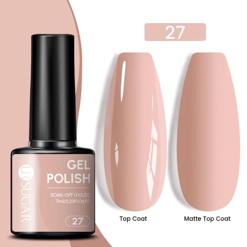Glitter Gel Nail Polish – Semi-Permanent UV LED Gel with Sparkling Shimmer Finish