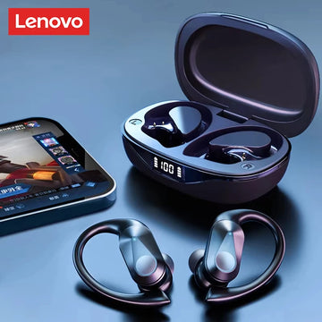 Fones de ouvido Lenovo LP75 Bluetooth 5.3 TWS com gancho de orelha
