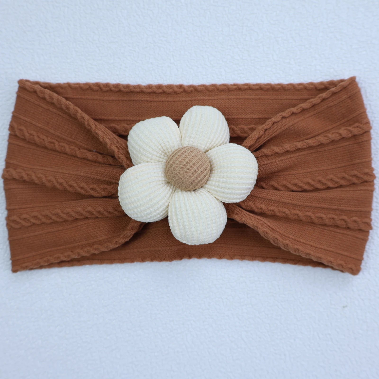 Flower Nylon Girl Hairband – Soft Elastic Baby Headband with Floral Detail