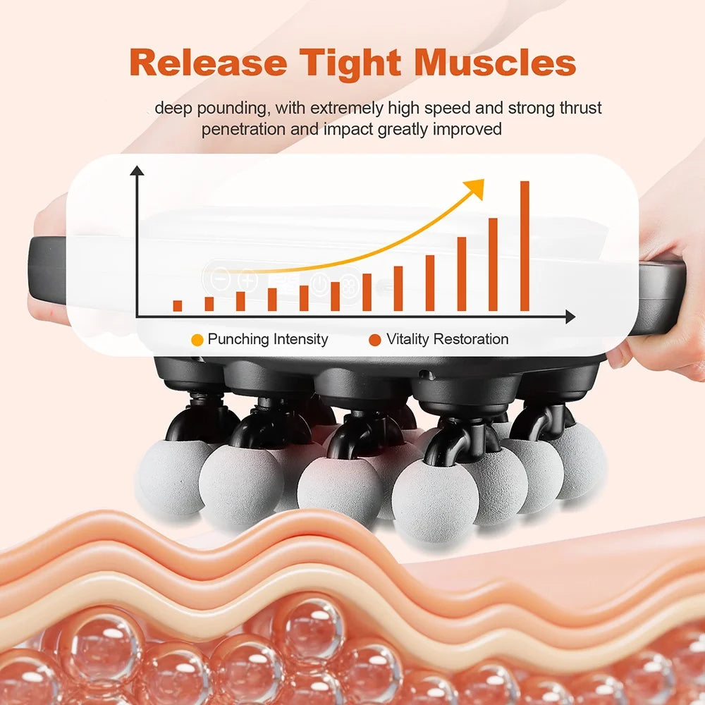 16-Head High-Frequency Fascia Gun for Full Body Massage