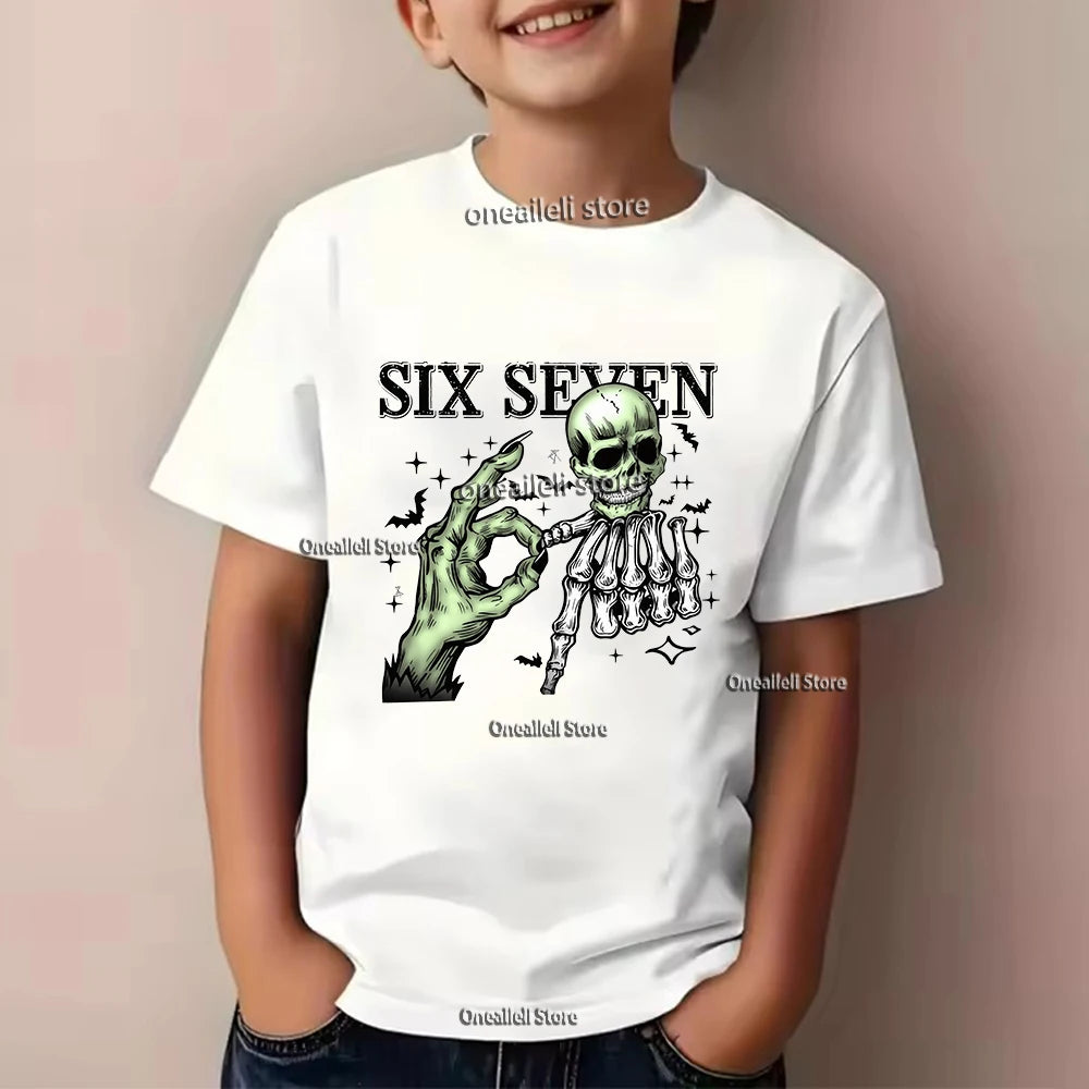 Summer Kids Cotton T-Shirt Funny Graphic Tee