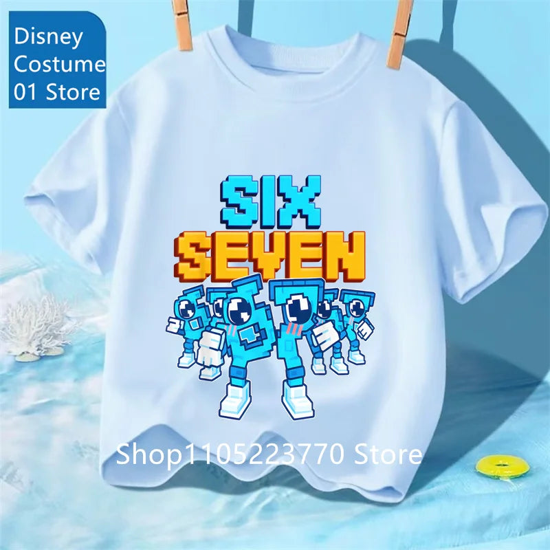 Cartoon Print Kids T-Shirt – Cute Short Sleeve Casual Tee for Boys & Girls