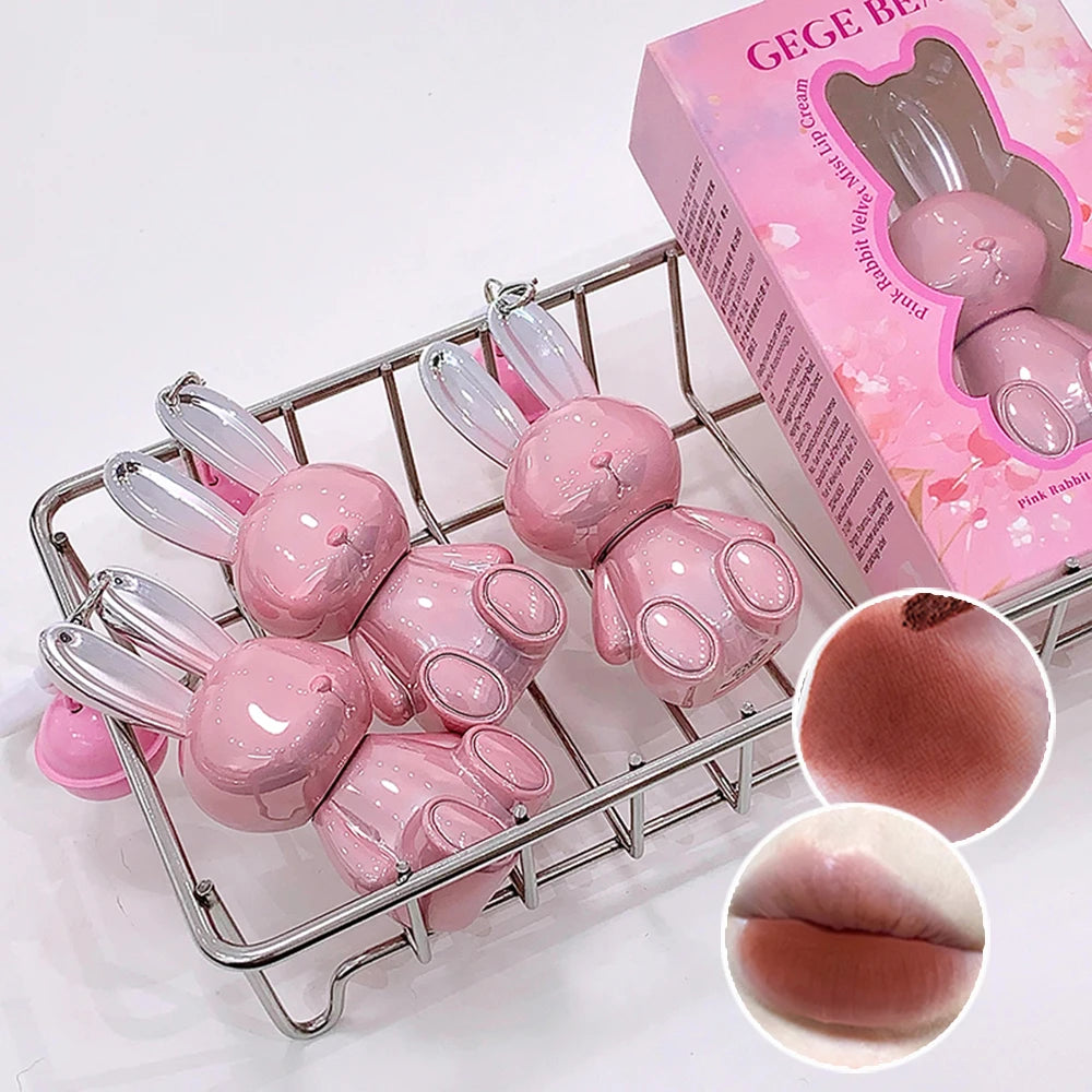 Batom líquido matte aveludado Gege Bear Pink Rabbit