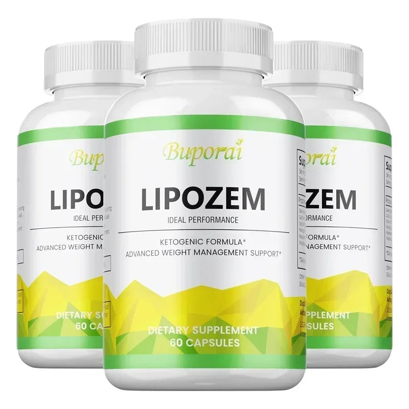 Lipozem Cápsulas para Perda de Peso - Cetona de Framboesa e Magnésio para Metabolismo e Energia