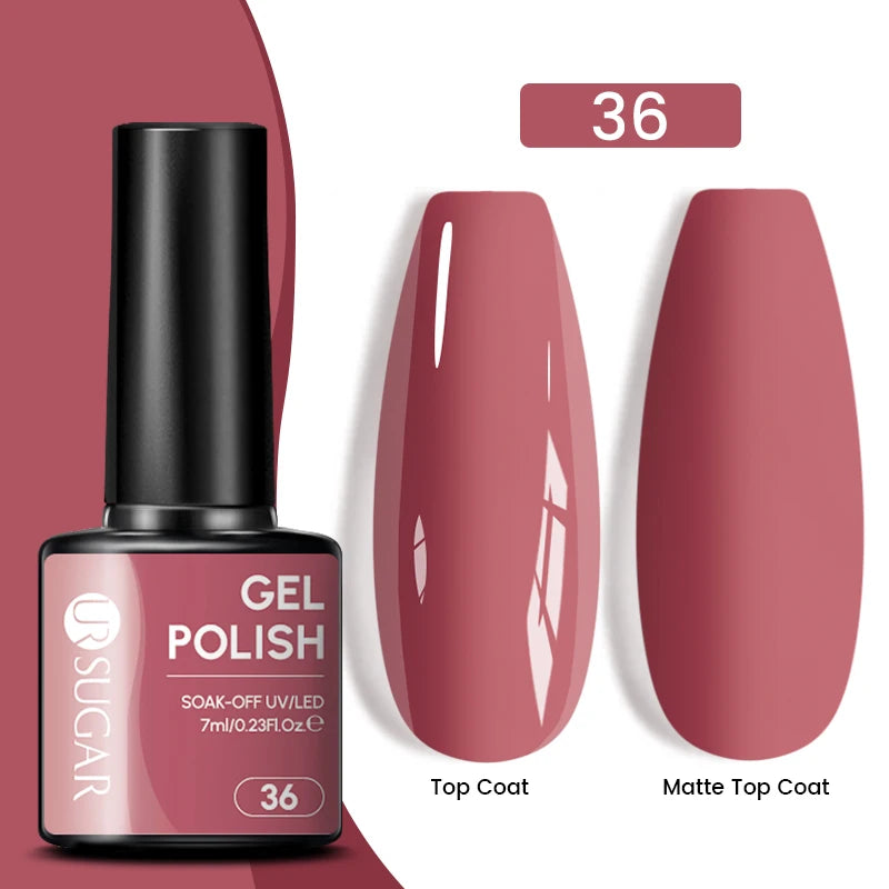 Dark Red Gel Nail Polish – Soak-Off LED/UV Gel Varnish for Salon & Home Use