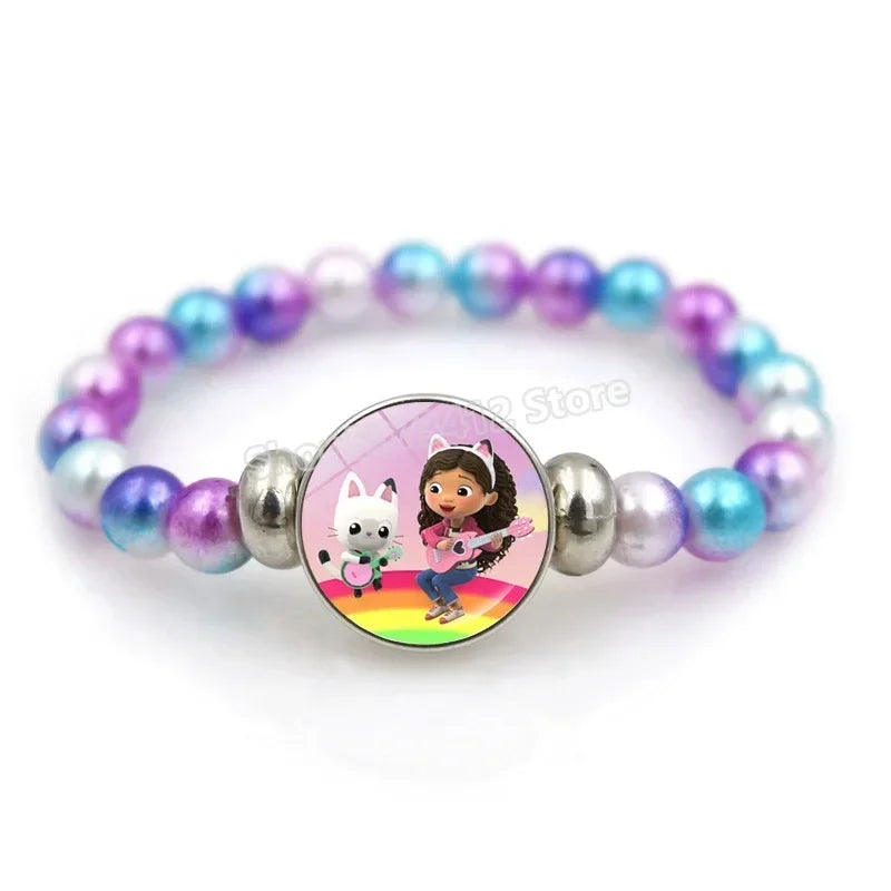 Pulseira Casa de Bonecas Gabby – Joias Infantis Coloridas com Contas