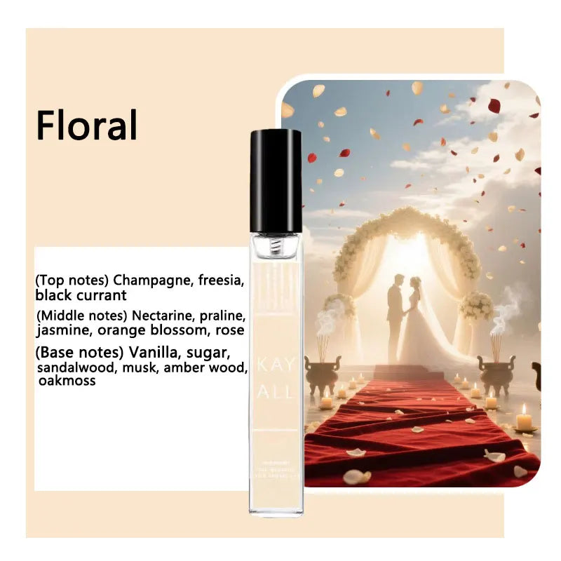 Perfume Feminino Floral Frutado Doce Elegante - Eau de Parfum Romântico com Base Amadeirada (10ml)