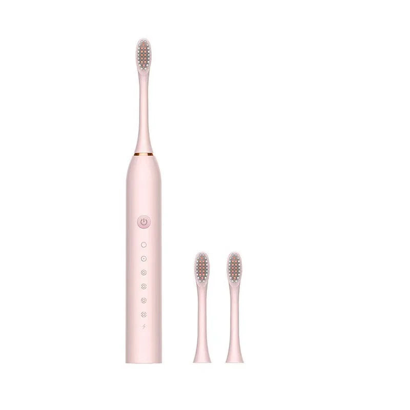 Escova de dentes elétrica sônica para adultos - Recarregável via USB, à prova d'água IPX7, com 6 modos de limpeza.