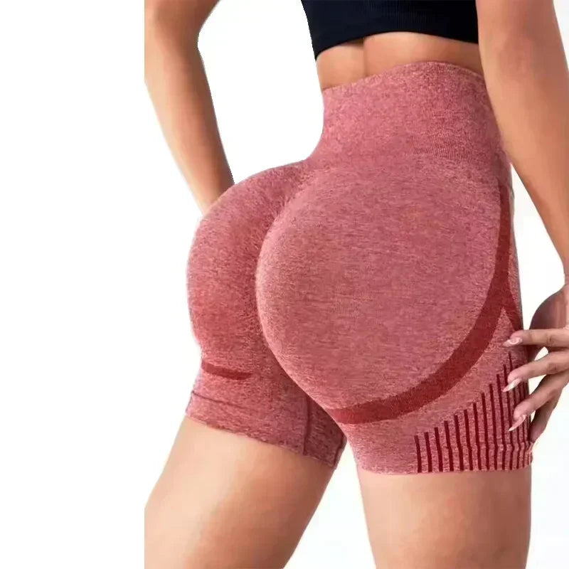 Shorts de Yoga Feminino Cintura Alta Treino Fitness Yoga Levanta Bumbum Shorts de Fitness Feminino Yoga Academia Corrida Calças Curtas Esportivas