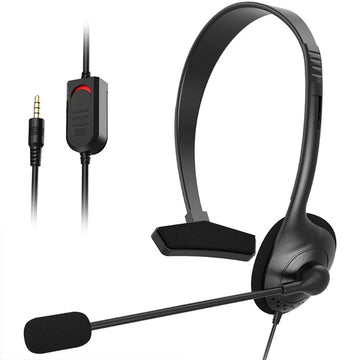 Headset USB com Microfone de Um Lado Fone de Ouvido Leve para Computador com Fio para Call Center PC/Notebook/Computador