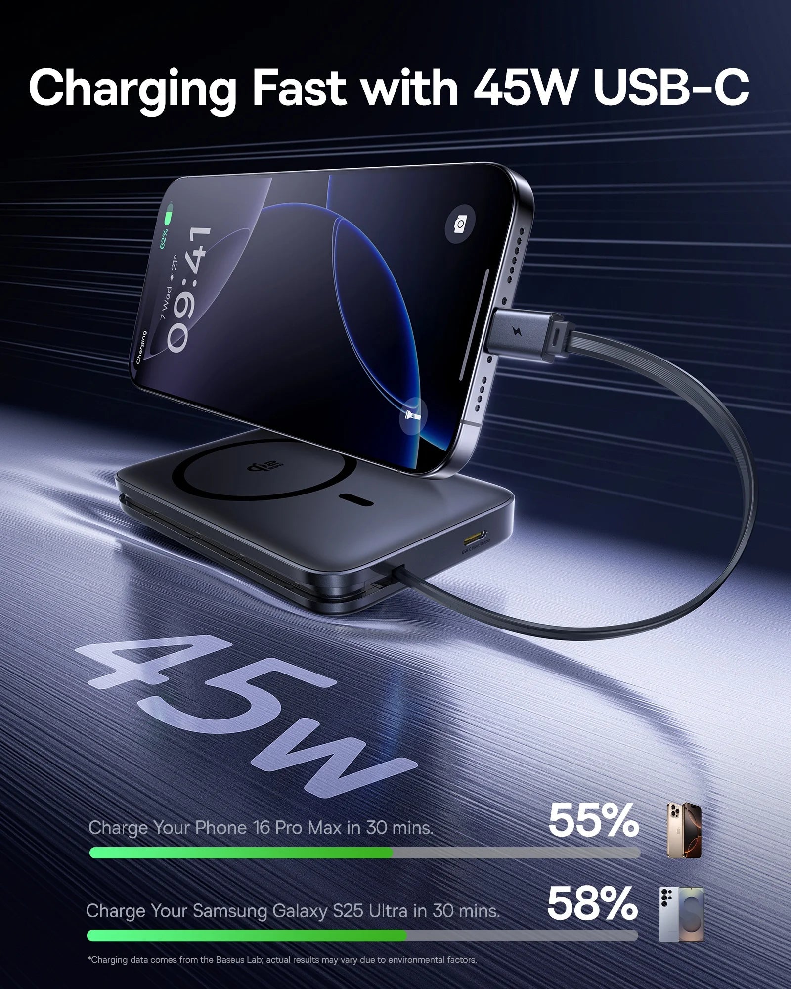 Baseus 10000mAh 45W MagSafe Wireless Power Bank