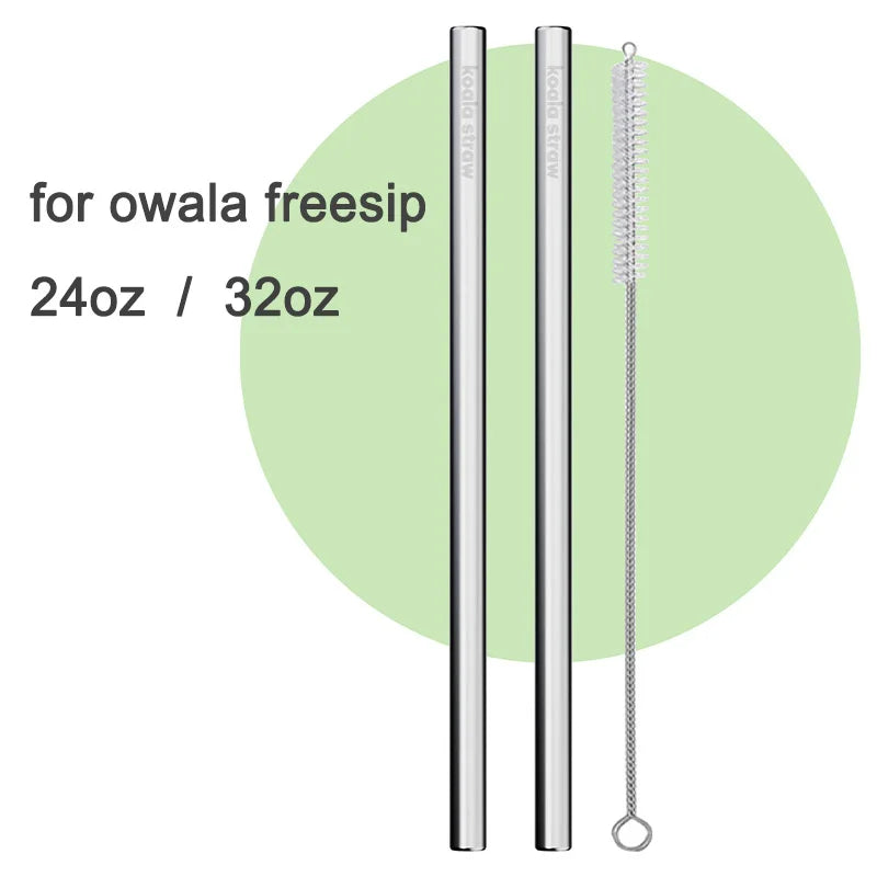 Canudo Koala para Owala FreeSip - Canudo reutilizável de metal em aço inoxidável para garrafas de 710ml/946ml