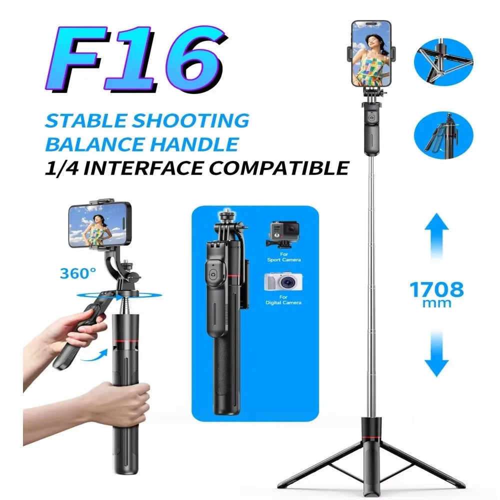 Selfie Stick Tripod with Fill Light – Bluetooth Remote