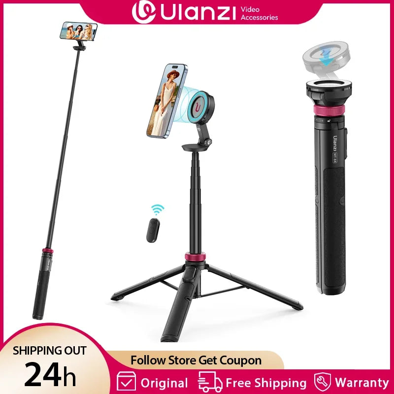 MagSafe Selfie Stick Tripod – Bluetooth Remote Stand