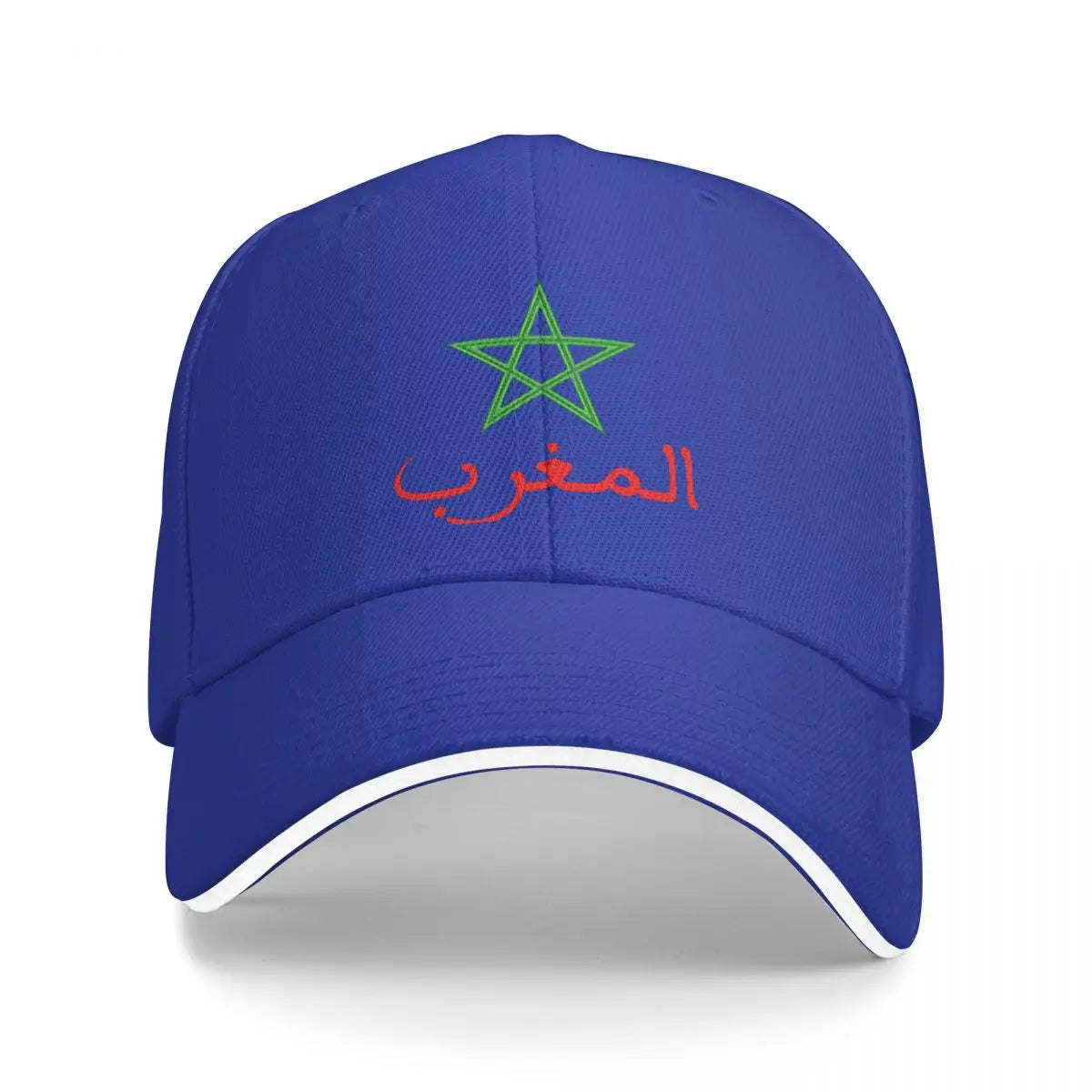 Boné de Beisebol com a Bandeira do Marrocos - Chapéu Corta-Vento Snapback Reino de Marrocos para Homens e Mulheres