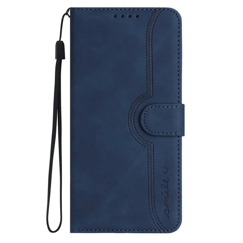 Capa Carteira Huawei - Capa Flip de Couro com Porta-Cartão e Suporte para P Smart, Série Y