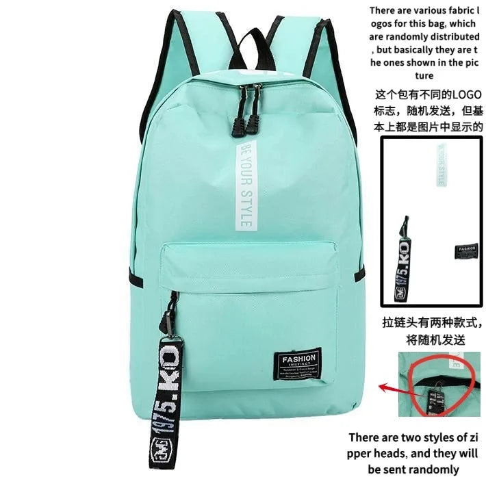 Mochila escolar estilo coreano - Mochila grande para estudantes, homens e mulheres.