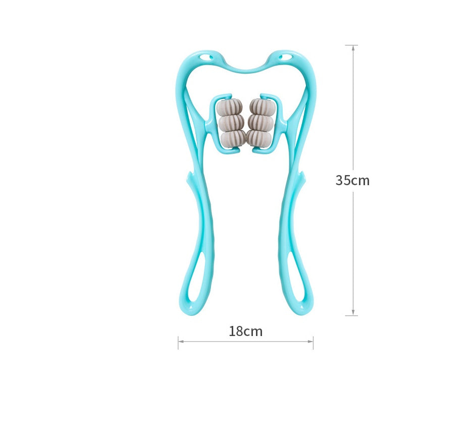 6-Roller Cervical Neck Massager \u2013 Manual Neck, Shoulder & Back Massager